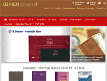 Tablet Screenshot of obriendiaries.com